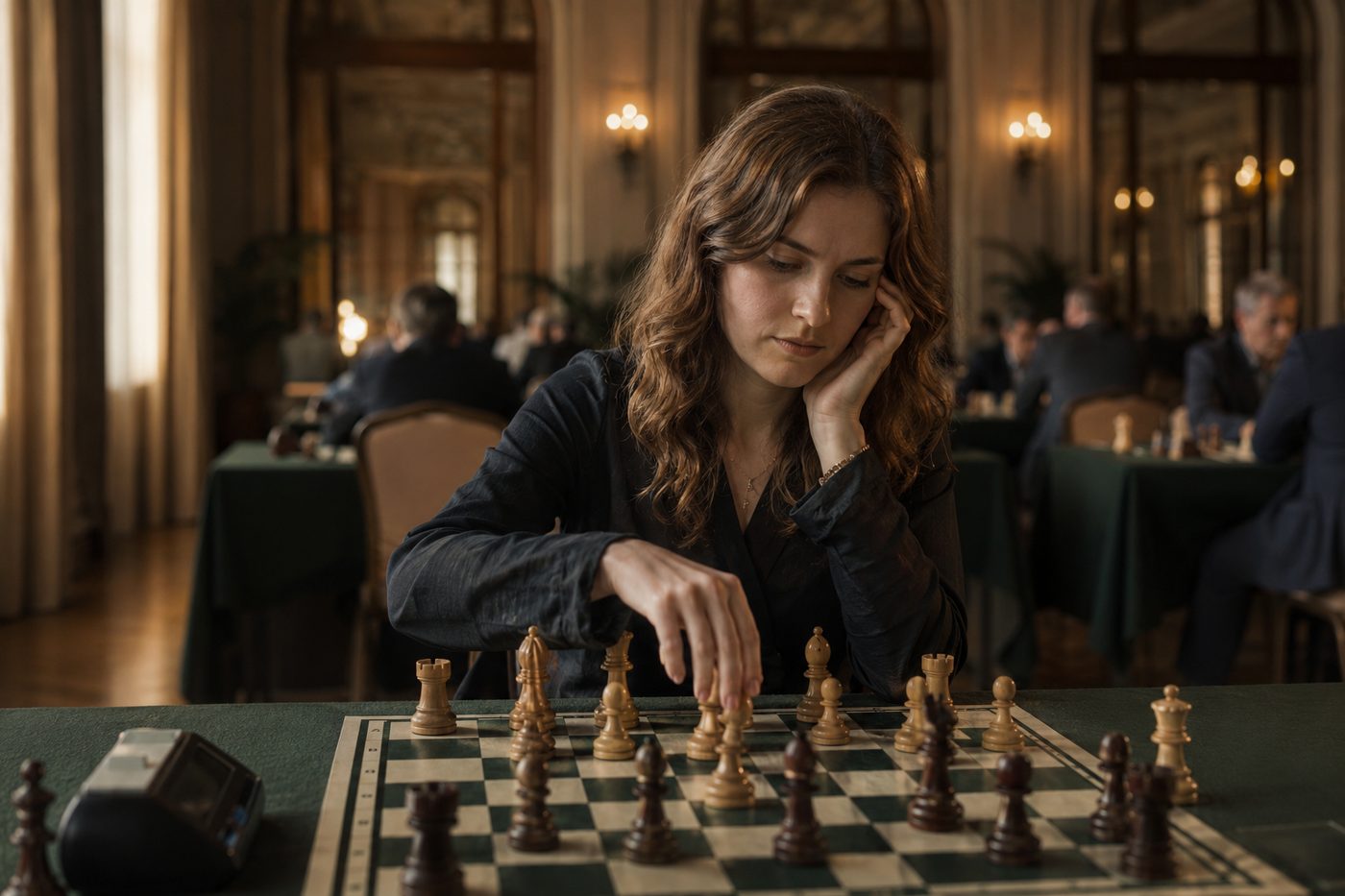Jogadora no Open B do Nutropi Lisboa Chess Open