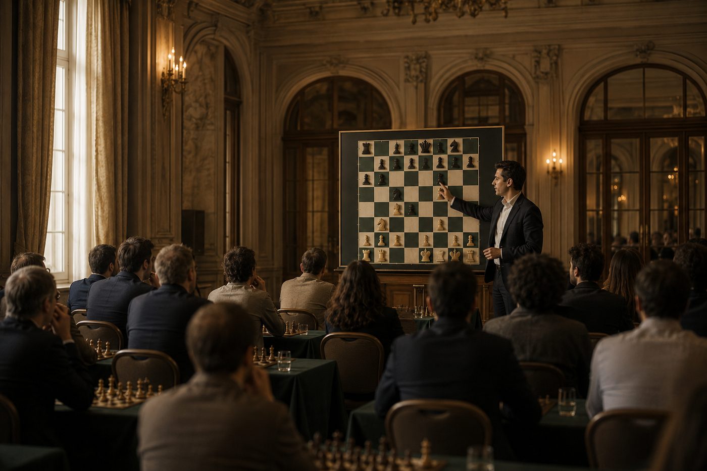 Palestra e análise de partidas no Nutropi Lisboa Chess Open