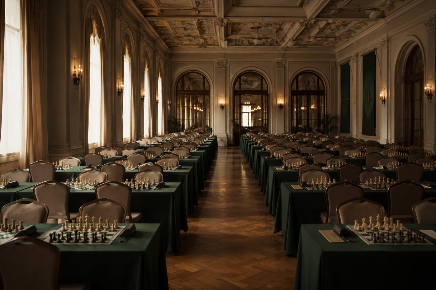Sala de jogo durante o Nutropi Lisboa Chess Open